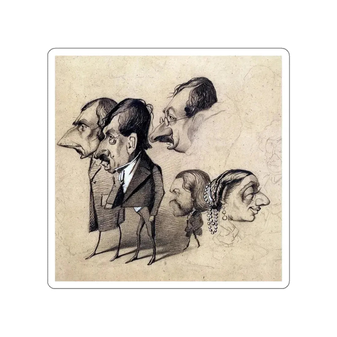 MONET, Claude - Petit Pantheon Theatral (Artwork) STICKER Vinyl Die-Cut Decal - The Sticker Space