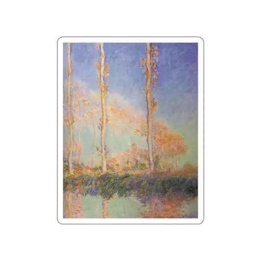 MONET, Claude - Poplars (Artwork) STICKER Vinyl Die-Cut Decal White Die-Cut 2 Inch - The Sticker Space
