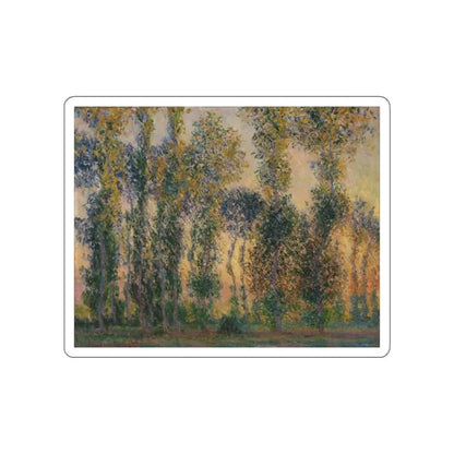MONET, Claude - Poplars at Giverny, Sunrise (Artwork) STICKER Vinyl Die-Cut Decal - The Sticker Space