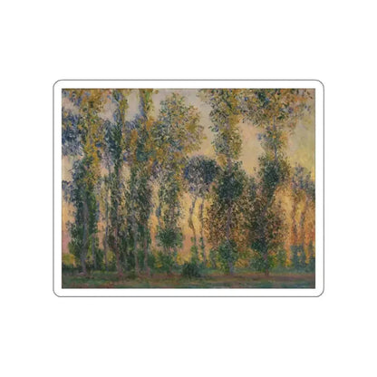 MONET, Claude - Poplars at Giverny, Sunrise (Artwork) STICKER Vinyl Die-Cut Decal White Die-Cut 3 Inch - The Sticker Space