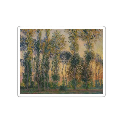 MONET, Claude - Poplars at Giverny, Sunrise (Artwork) STICKER Vinyl Die-Cut Decal White Die-Cut 6 Inch - The Sticker Space