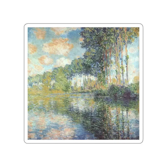 MONET, Claude - Poplars on the Epte (Artwork) STICKER Vinyl Die-Cut Decal White Die-Cut 2 Inch - The Sticker Space
