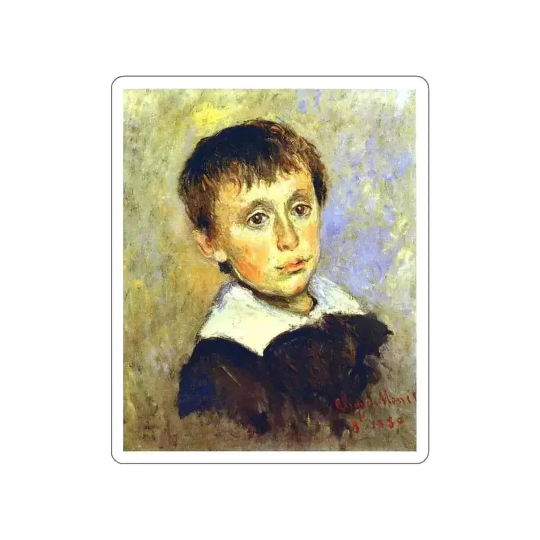MONET, Claude - Portrait of Jean Monet (Artwork) STICKER Vinyl Die-Cut Decal White Die-Cut 6 Inch - The Sticker Space