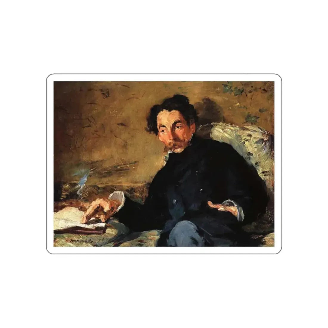 MONET, Claude - Portrait of Stephane Mallarme (Artwork) STICKER Vinyl Die-Cut Decal - The Sticker Space