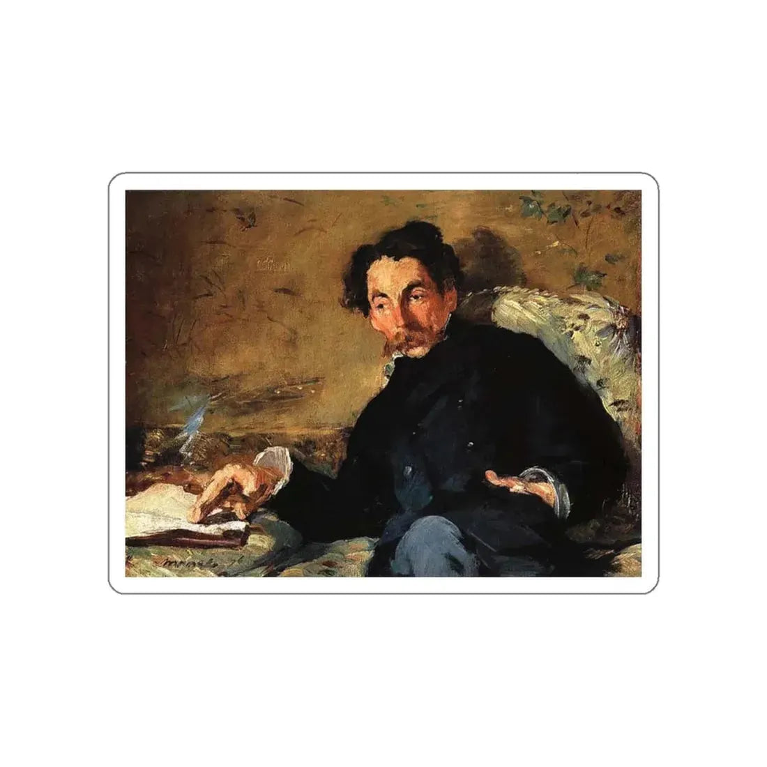 MONET, Claude - Portrait of Stephane Mallarme (Artwork) STICKER Vinyl Die-Cut Decal - The Sticker Space