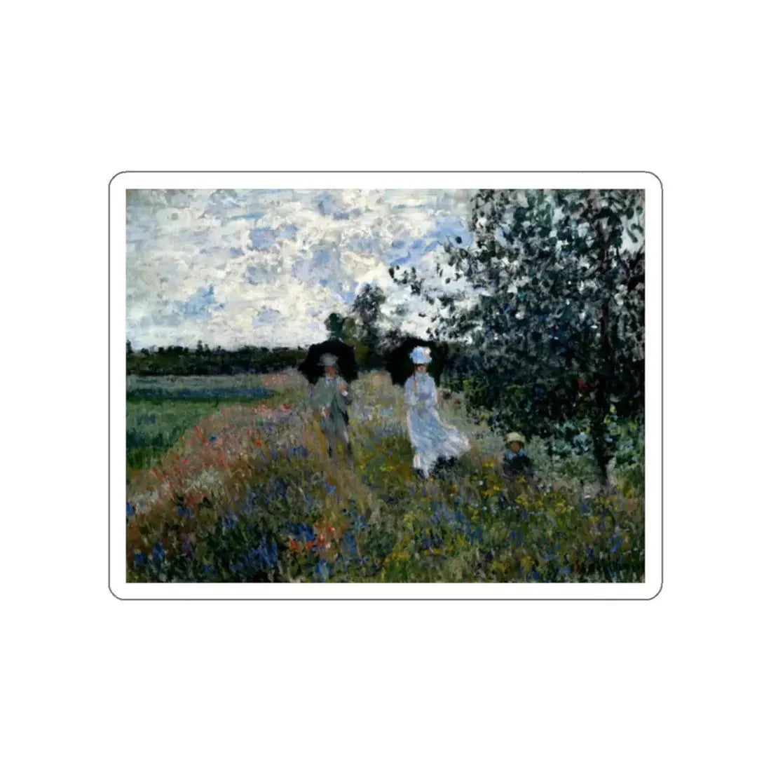 MONET, Claude - Promenade Near Argenteuil (Artwork) STICKER Vinyl Die-Cut Decal - The Sticker Space