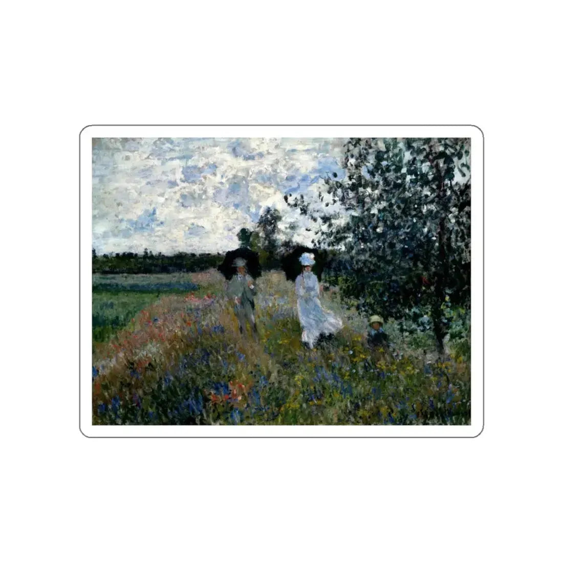 MONET, Claude - Promenade Near Argenteuil (Artwork) STICKER Vinyl Die-Cut Decal - The Sticker Space