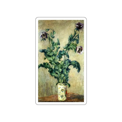 MONET, Claude - Purple Poppies (Artwork) STICKER Vinyl Die-Cut Decal White Die-Cut 3 Inch - The Sticker Space