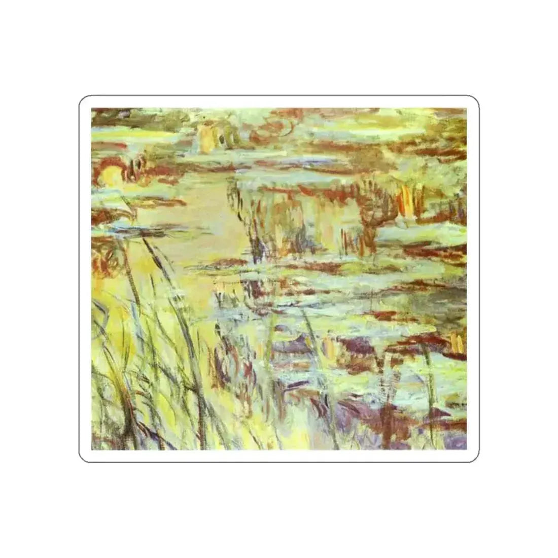 MONET, Claude - Reflets sur l'eau (Artwork) STICKER Vinyl Die-Cut Decal White Die-Cut 2 Inch - The Sticker Space