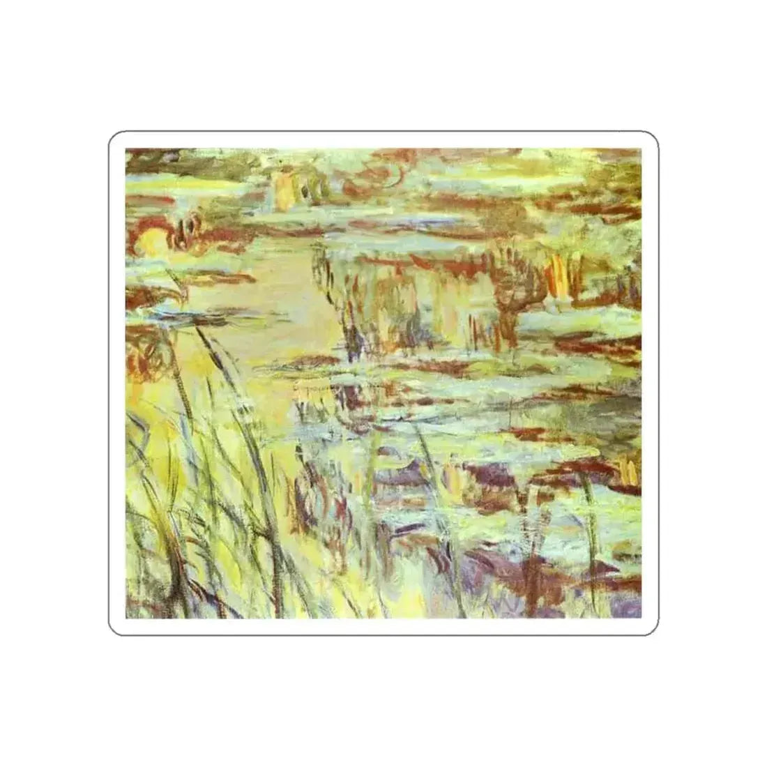 MONET, Claude - Reflets sur l'eau (Artwork) STICKER Vinyl Die-Cut Decal White Die-Cut 3 Inch - The Sticker Space