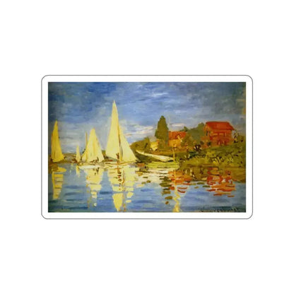 MONET, Claude - Regatta at Argenteuil (Artwork) STICKER Vinyl Die-Cut Decal White Die-Cut 2 Inch - The Sticker Space