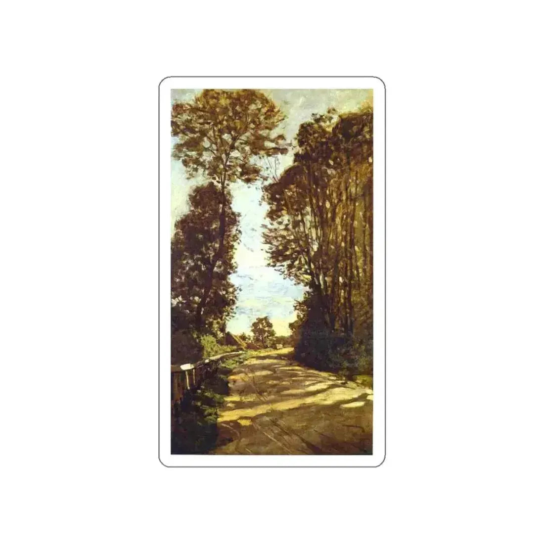 MONET, Claude - Road to the Saint-Simeon Farm (Artwork) STICKER Vinyl Die-Cut Decal White Die-Cut 4 Inch - The Sticker Space