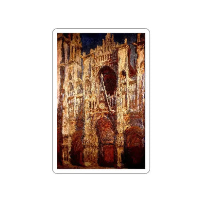 MONET, Claude - Rouen Cathedral Facade in Sunlight (Artwork) STICKER Vinyl Die-Cut Decal White Die-Cut 2 Inch - The Sticker Space