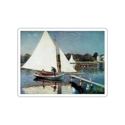 MONET, Claude - Sailing at Argenteuil (Artwork) STICKER Vinyl Die-Cut Decal White Die-Cut 2 Inch - The Sticker Space