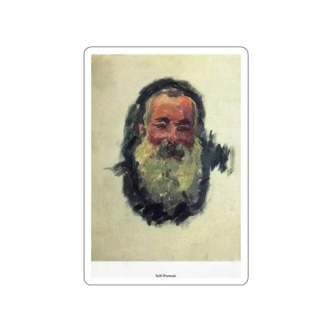 MONET, Claude - Self-Portrait 2 (Artwork) STICKER Vinyl Die-Cut Decal White Die-Cut 5 Inch - The Sticker Space