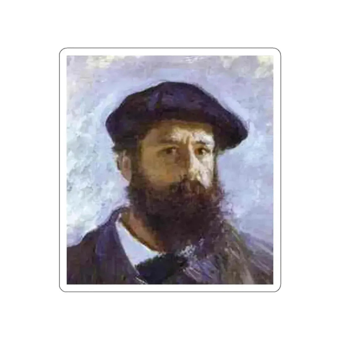 MONET, Claude - Self-Portrait d (Artwork) STICKER Vinyl Die-Cut Decal White Die-Cut 6 Inch - The Sticker Space