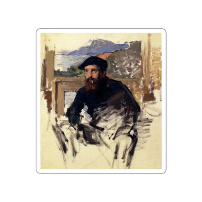 MONET, Claude - Self Portrait in His Atelier (Artwork) STICKER Vinyl Die-Cut Decal - The Sticker Space