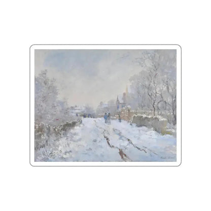 MONET, Claude - Snow Scene at Argenteuil (Artwork) STICKER Vinyl Die-Cut Decal White Die-Cut 3 Inch - The Sticker Space