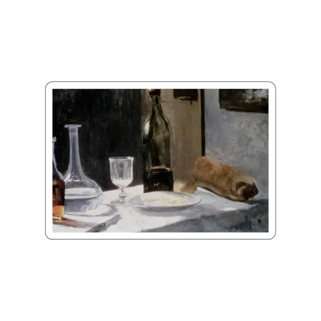 MONET, Claude - Still Life With Bottles (Artwork) STICKER Vinyl Die-Cut Decal White Die-Cut 5 Inch - The Sticker Space