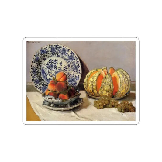 MONET, Claude - Still Life With Melon (Artwork) STICKER Vinyl Die-Cut Decal White Die-Cut 2 Inch - The Sticker Space
