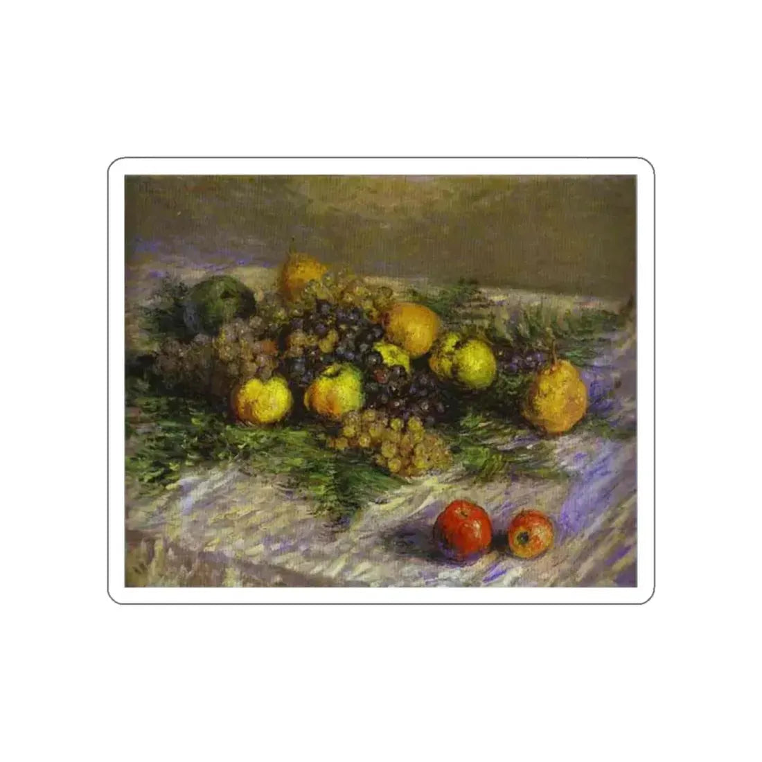 MONET, Claude - Still Life with Pears and Grapes (Artwork) STICKER Vinyl Die-Cut Decal - The Sticker Space
