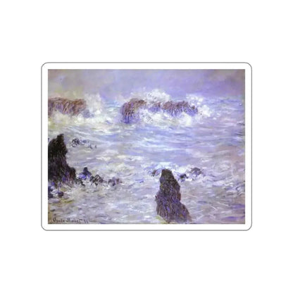 MONET, Claude - Storm, Coast at Belle-Ile (Artwork) STICKER Vinyl Die-Cut Decal - The Sticker Space
