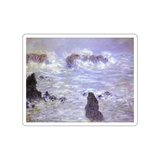 MONET, Claude - Storm, Coast at Belle-Ile (Artwork) STICKER Vinyl Die-Cut Decal White Die-Cut 2 Inch - The Sticker Space
