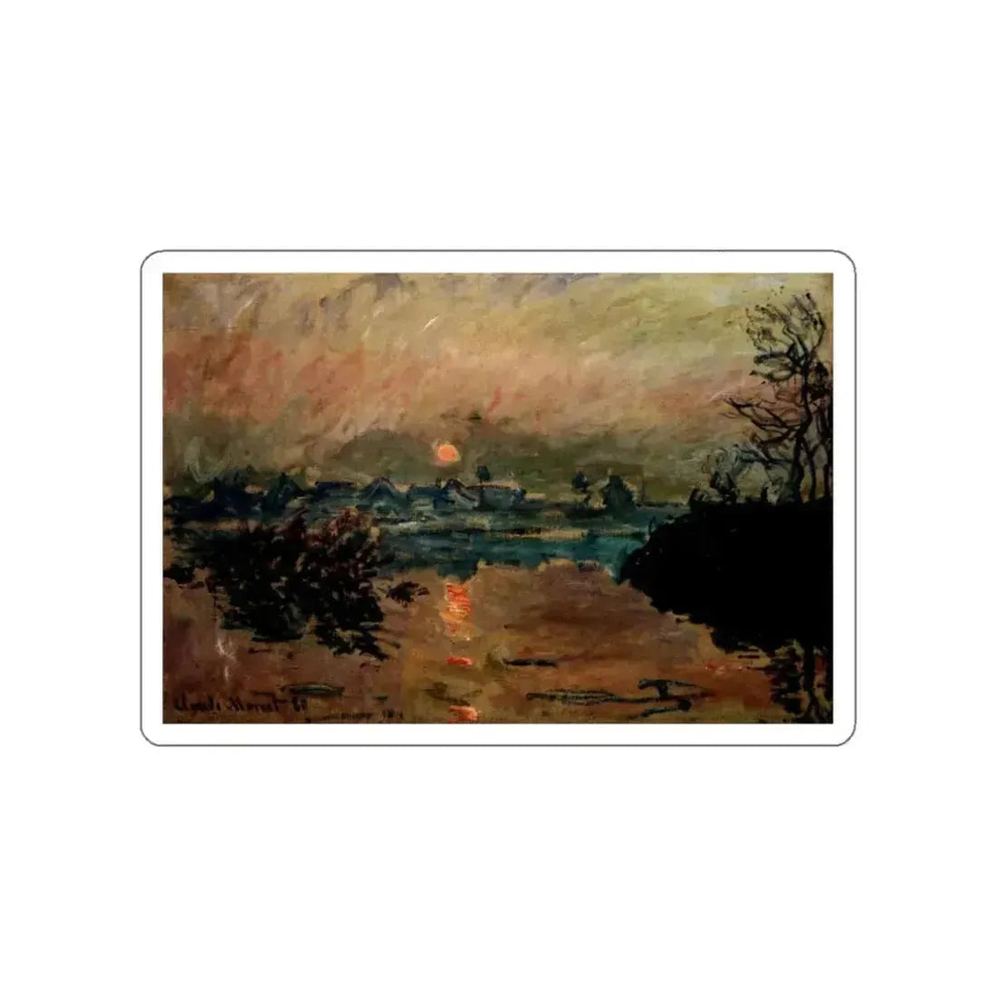MONET, Claude - Sunset (Artwork) STICKER Vinyl Die-Cut Decal White Die-Cut 3 Inch - The Sticker Space
