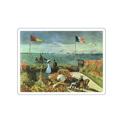 MONET, Claude - TERRACE AT ST. ADRESSE (Artwork) STICKER Vinyl Die-Cut Decal White Die-Cut 3 Inch - The Sticker Space