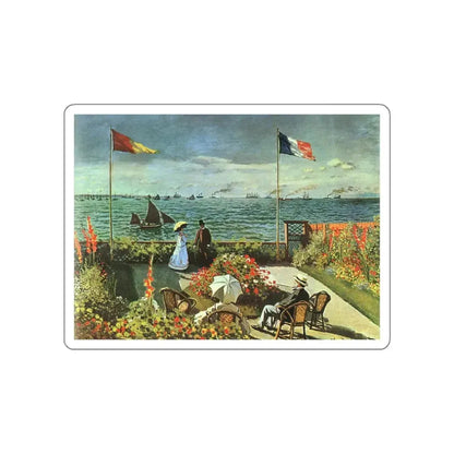 MONET, Claude - TERRACE AT ST. ADRESSE (Artwork) STICKER Vinyl Die-Cut Decal White Die-Cut 5 Inch - The Sticker Space