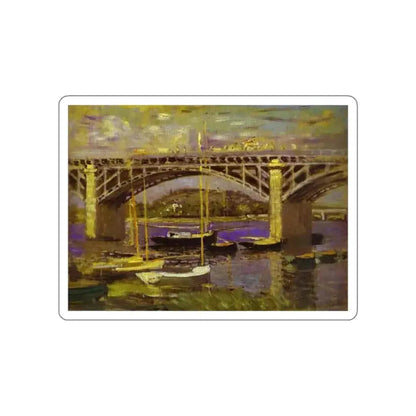 MONET, Claude - The Bridge at Argenteuil (Artwork) STICKER Vinyl Die-Cut Decal White Die-Cut 3 Inch - The Sticker Space