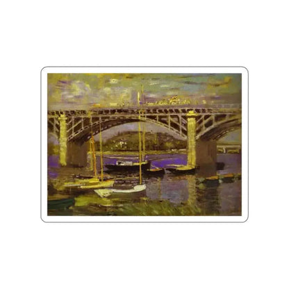 MONET, Claude - The Bridge at Argenteuil (Artwork) STICKER Vinyl Die-Cut Decal White Die-Cut 5 Inch - The Sticker Space