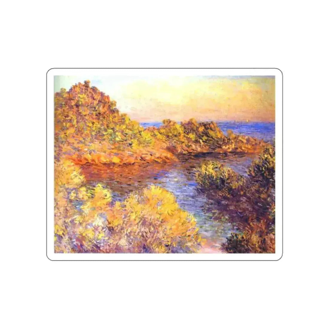 MONET, Claude - The Cape Martin (Artwork) STICKER Vinyl Die-Cut Decal White Die-Cut 6 Inch - The Sticker Space