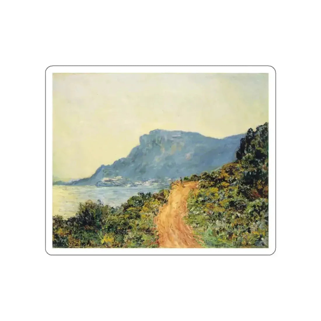 MONET, Claude - The corniche of Monaco (Artwork) STICKER Vinyl Die-Cut Decal White Die-Cut 3 Inch - The Sticker Space
