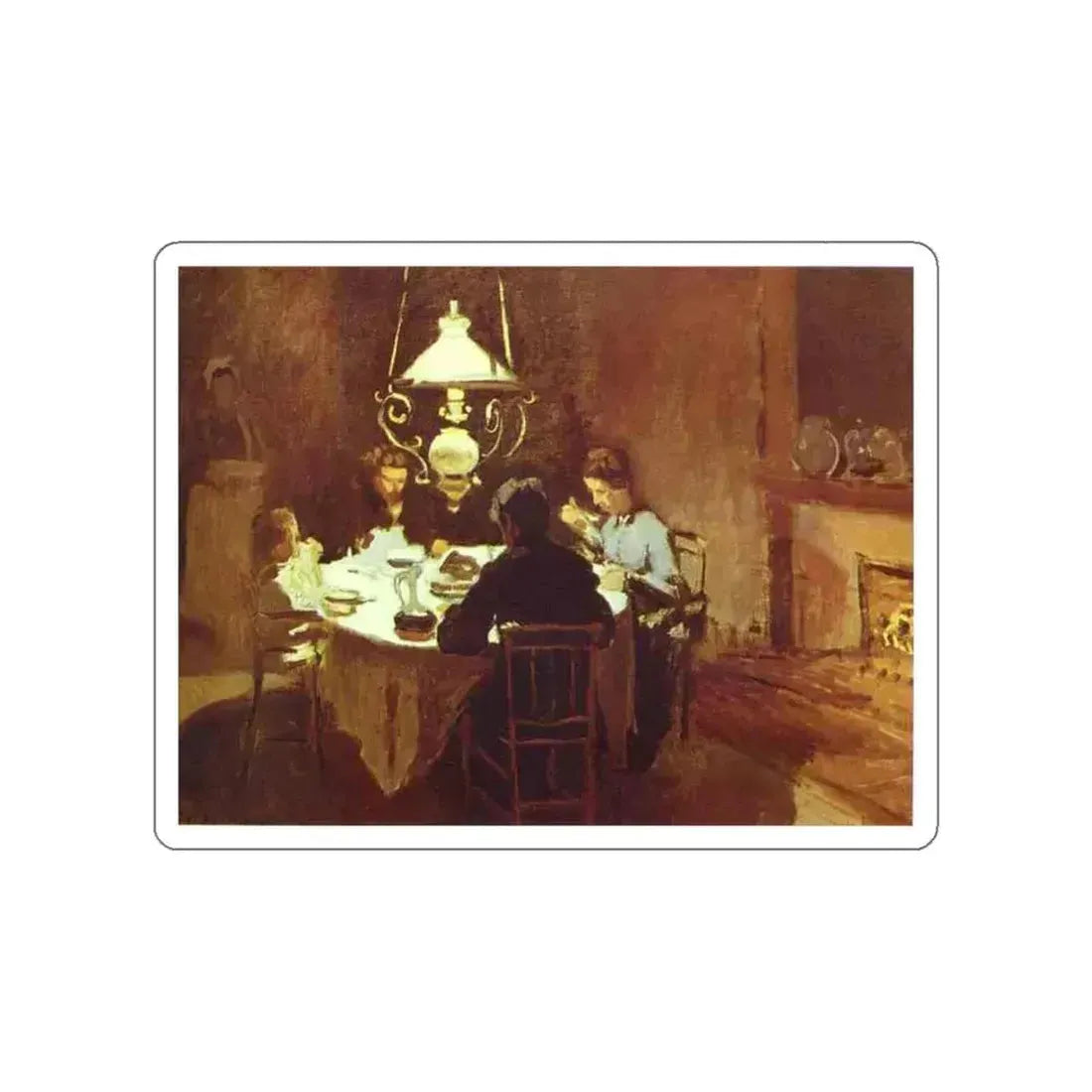 MONET, Claude - The Dinner (Artwork) STICKER Vinyl Die-Cut Decal White Die-Cut 6 Inch - The Sticker Space