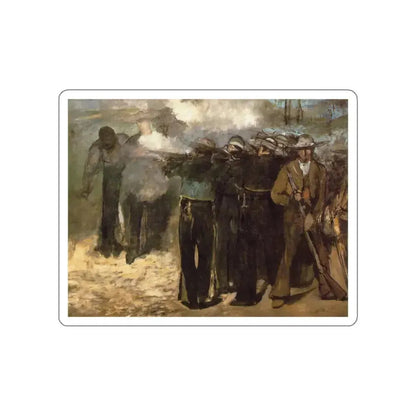 MONET, Claude - The Execution of Emperor Maximilian (Boston) (Artwork) STICKER Vinyl Die-Cut Decal White Die-Cut 6 Inch - The Sticker Space