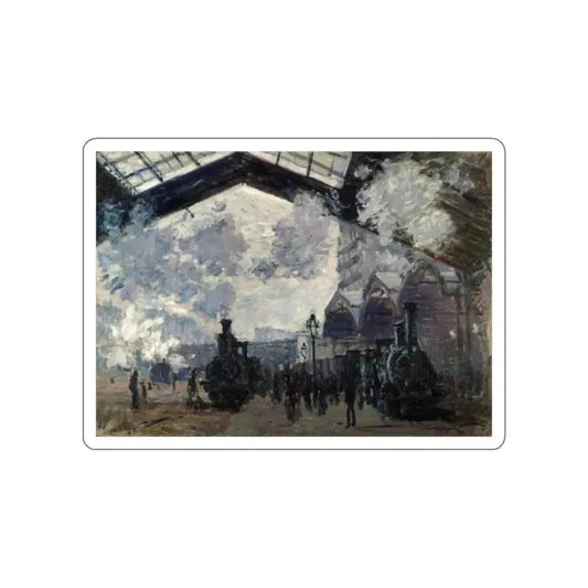 MONET, Claude - The Gare St-Lazare (Artwork) STICKER Vinyl Die-Cut Decal White Die-Cut 2 Inch - The Sticker Space