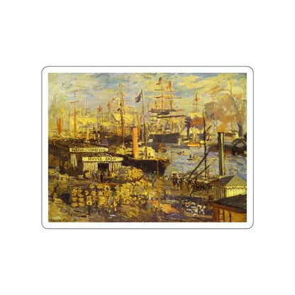 MONET, Claude - The Grand Dock at Le Havre (Artwork) STICKER Vinyl Die-Cut Decal White Die-Cut 4 Inch - The Sticker Space