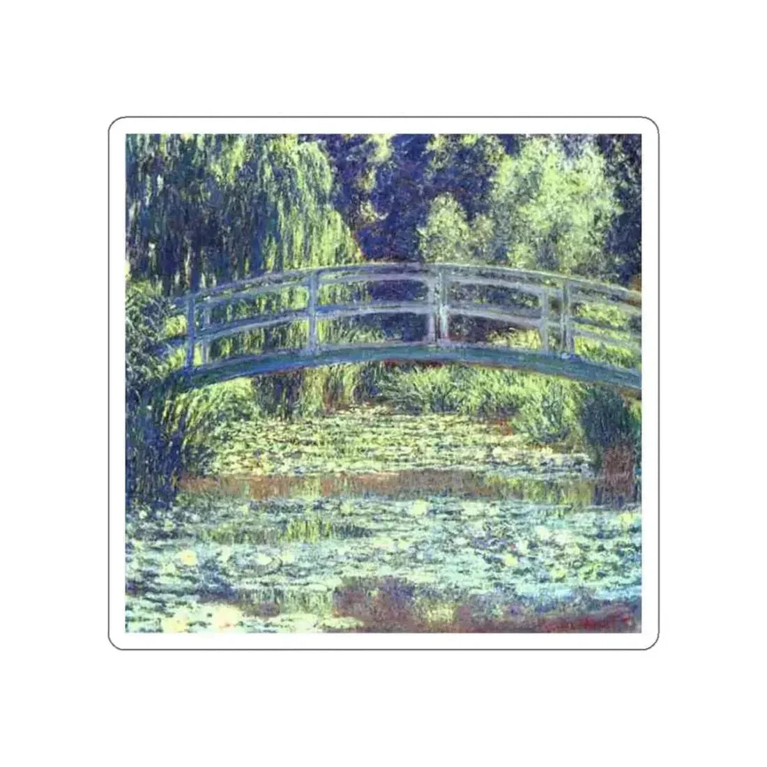 MONET, Claude - The Japanese Bridge 2 (Artwork) STICKER Vinyl Die-Cut Decal White Die-Cut 5 Inch - The Sticker Space