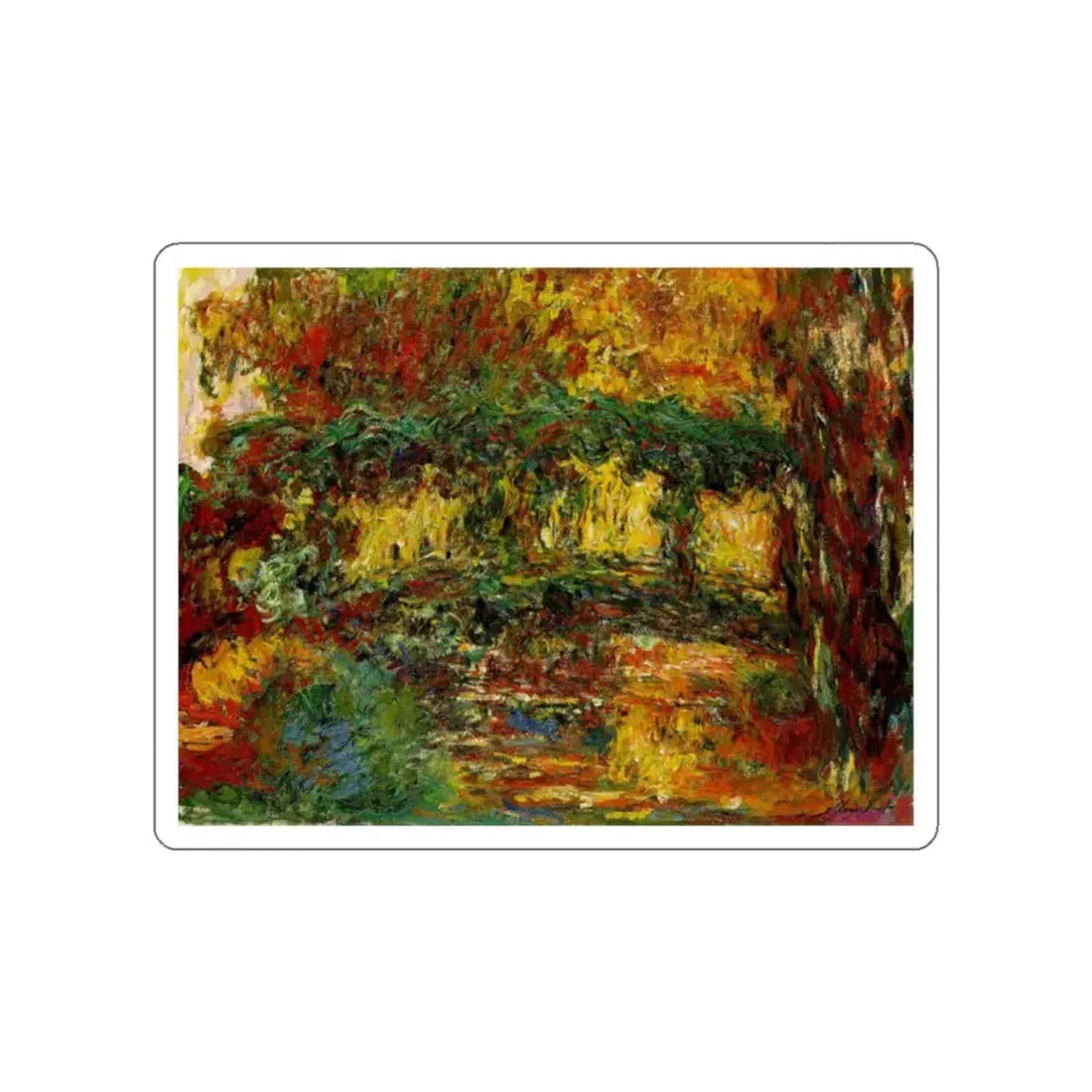MONET, Claude - The japanese bridge (Artwork) STICKER Vinyl Die-Cut Decal - The Sticker Space