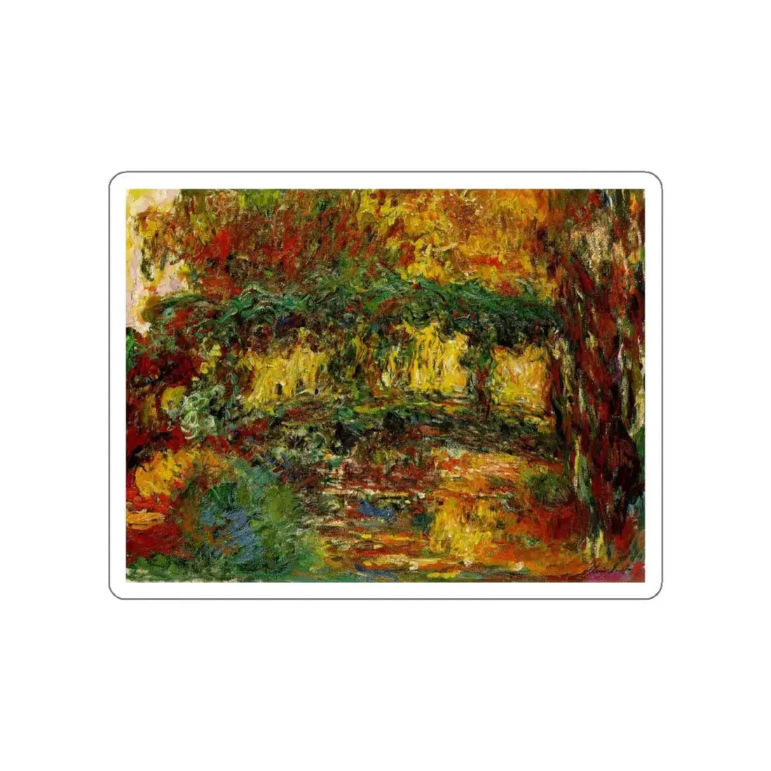 MONET, Claude - The japanese bridge (Artwork) STICKER Vinyl Die-Cut Decal - The Sticker Space