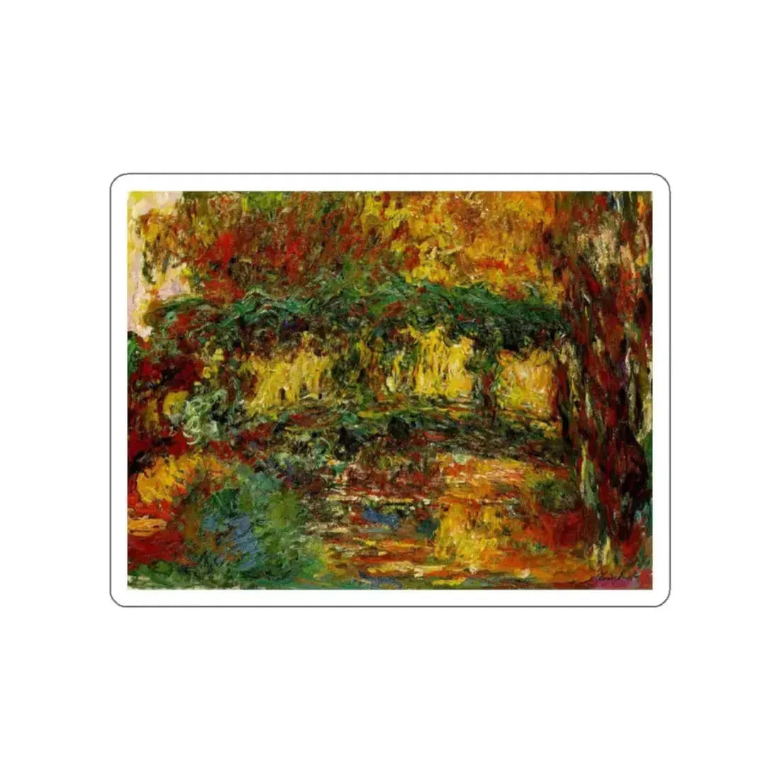 MONET, Claude - The japanese bridge (Artwork) STICKER Vinyl Die-Cut Decal White Die-Cut 2 Inch - The Sticker Space