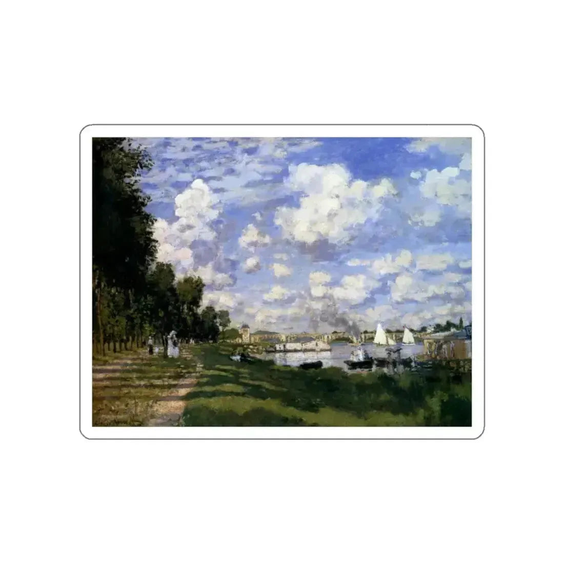 MONET, Claude - The Marina at Argenteuil (Artwork) STICKER Vinyl Die-Cut Decal White Die-Cut 4 Inch - The Sticker Space