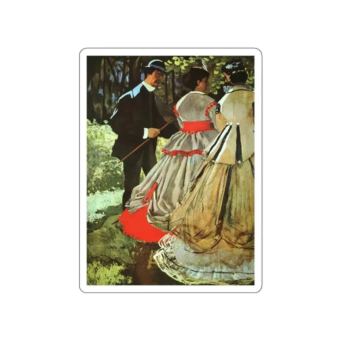 MONET, Claude - The Picnic d (Artwork) STICKER Vinyl Die-Cut Decal White Die-Cut 4 Inch - The Sticker Space
