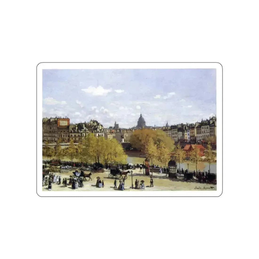 MONET, Claude - The Quai Du Louvre Paris (Artwork) STICKER Vinyl Die-Cut Decal White Die-Cut 2 Inch - The Sticker Space