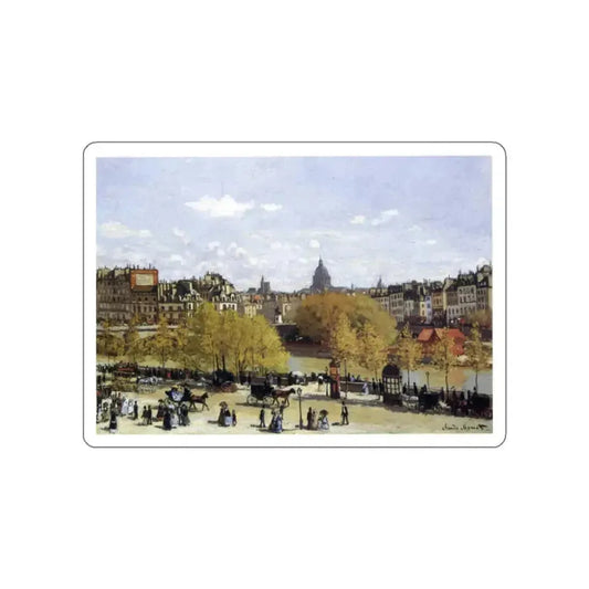 MONET, Claude - The Quai Du Louvre Paris (Artwork) STICKER Vinyl Die-Cut Decal White Die-Cut 2 Inch - The Sticker Space