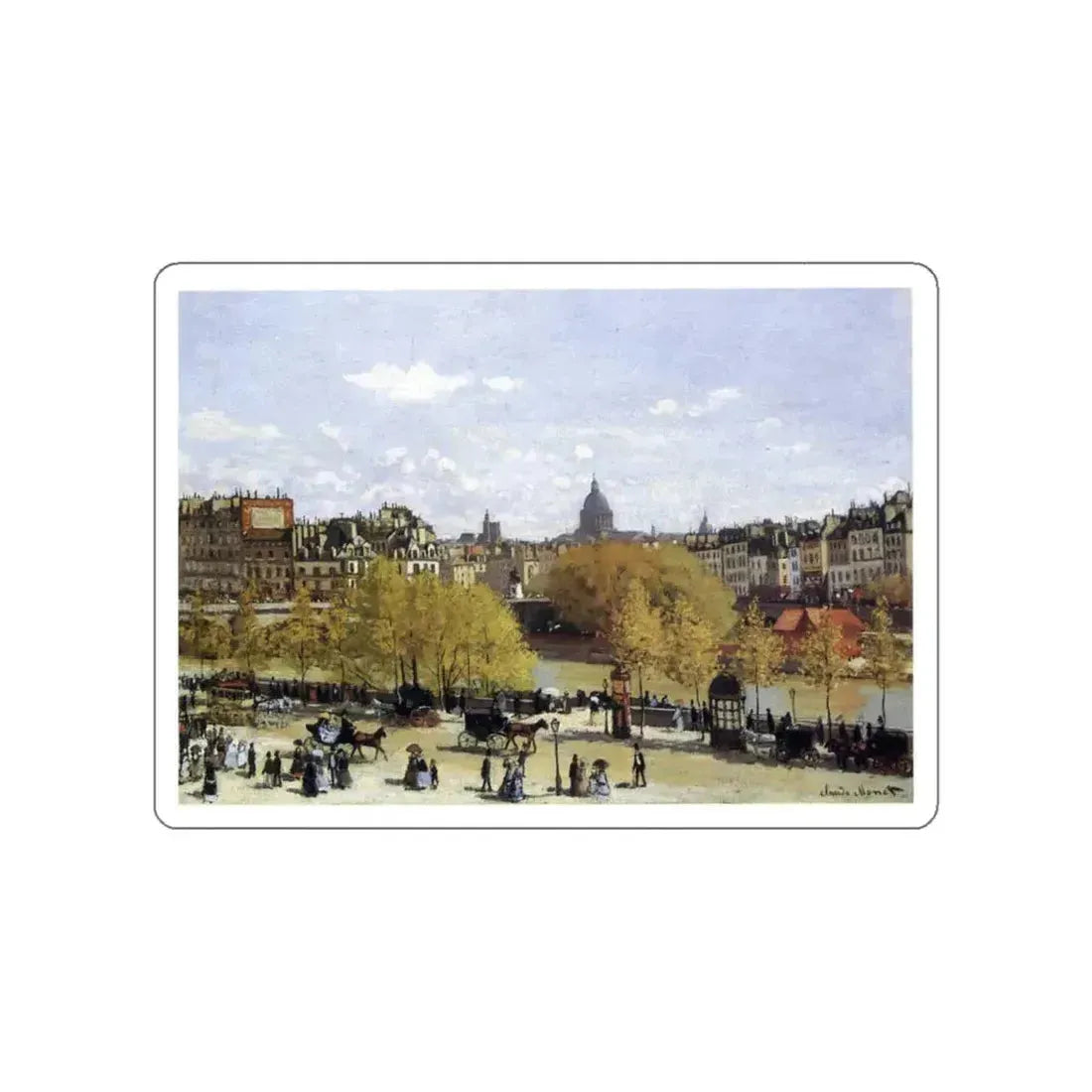 MONET, Claude - The Quai Du Louvre Paris (Artwork) STICKER Vinyl Die-Cut Decal White Die-Cut 5 Inch - The Sticker Space