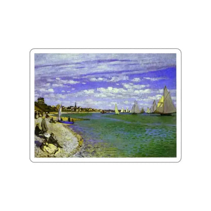 MONET, Claude - The Regatta at Saint-Adresse (Artwork) STICKER Vinyl Die-Cut Decal White Die-Cut 3 Inch - The Sticker Space