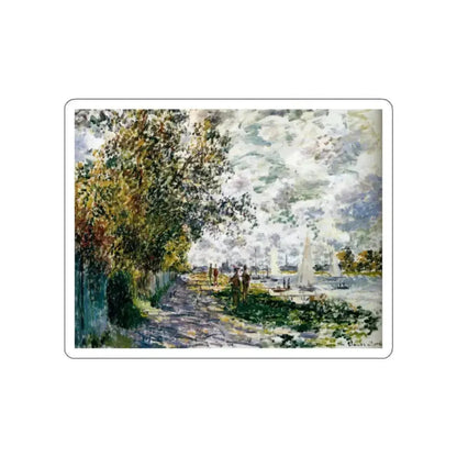 MONET, Claude - The Riverbank at Gennevilliers (Artwork) STICKER Vinyl Die-Cut Decal White Die-Cut 2 Inch - The Sticker Space