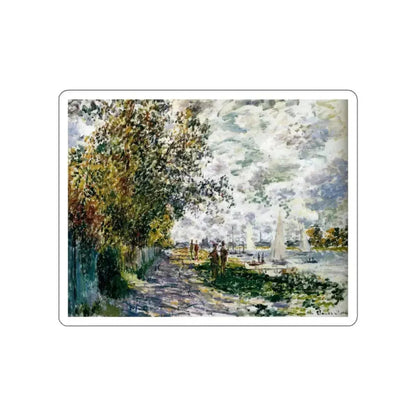 MONET, Claude - The Riverbank at Gennevilliers (Artwork) STICKER Vinyl Die-Cut Decal White Die-Cut 6 Inch - The Sticker Space